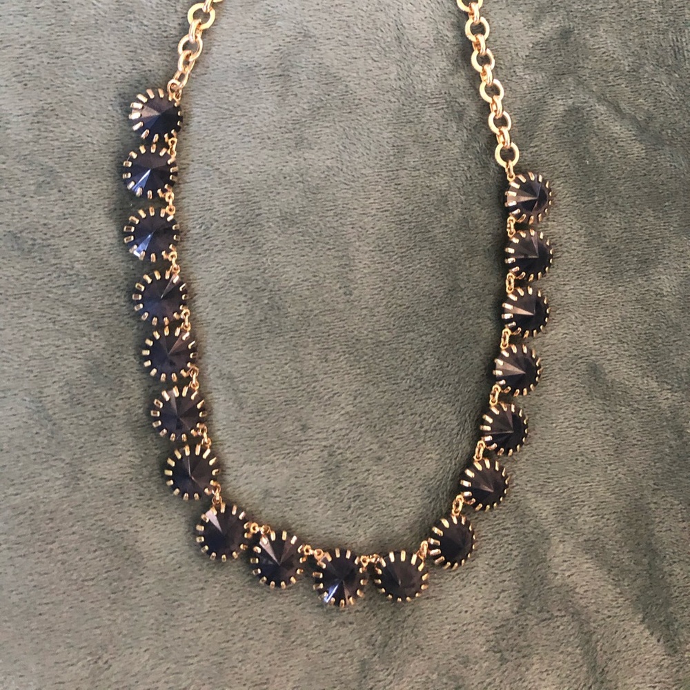 Navy blue statement necklace
